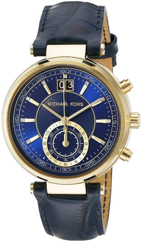 michael kors uhr blaues zifferblatt|michael kors damenuhrn.